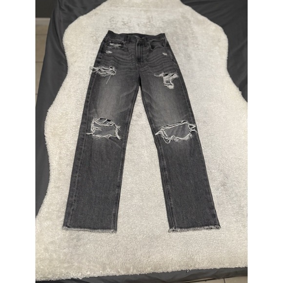 American Eagle Outfitters Denim - American Eagle 90s Boyfriend Jeans Womens Distressed Highest Rise Gray Denim 0